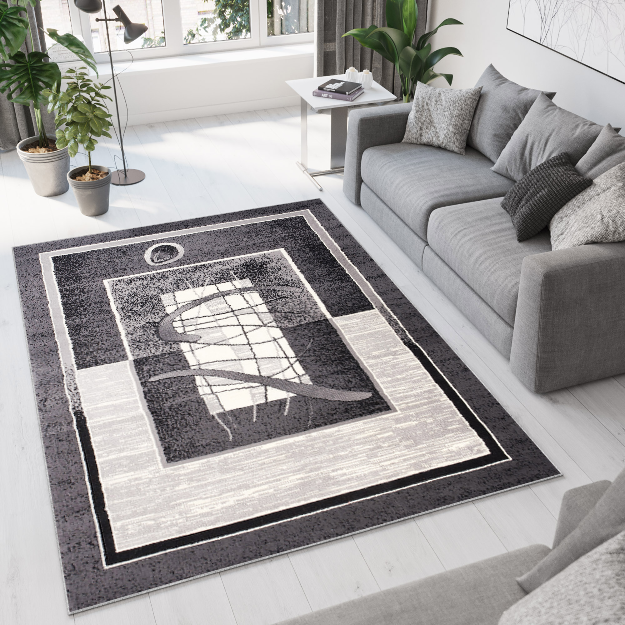 Area Rug Dream Modern Grey Geometric