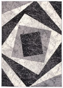 Area Rug Dream Geometric Grey Squares