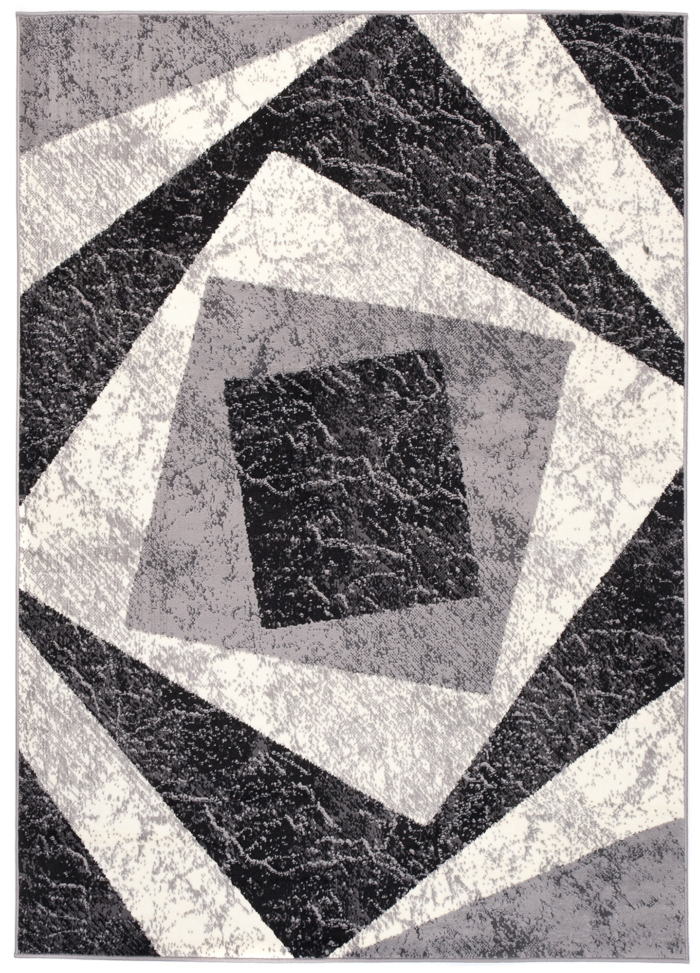 Area Rug Dream Geometric Grey Squares