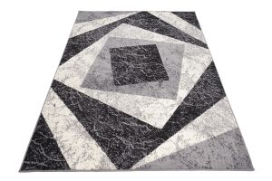 Area Rug Dream Geometric Grey Squares