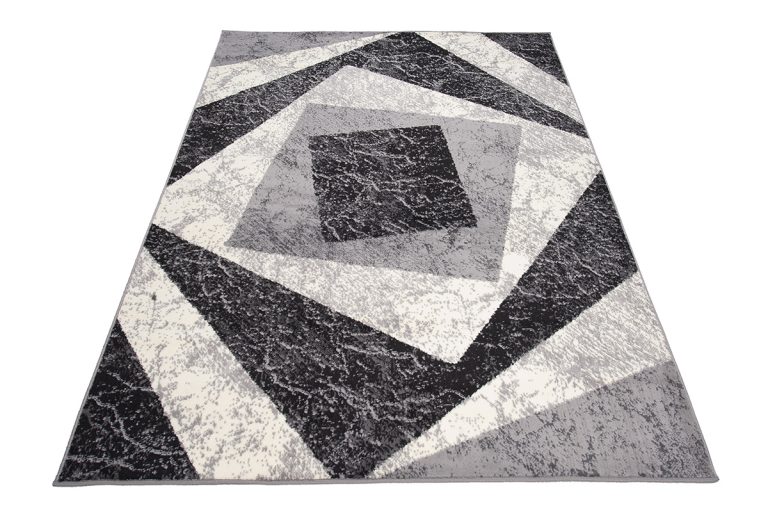 Area Rug Dream Geometric Grey Squares