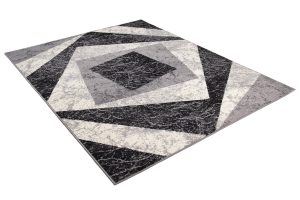 Area Rug Dream Geometric Grey Squares