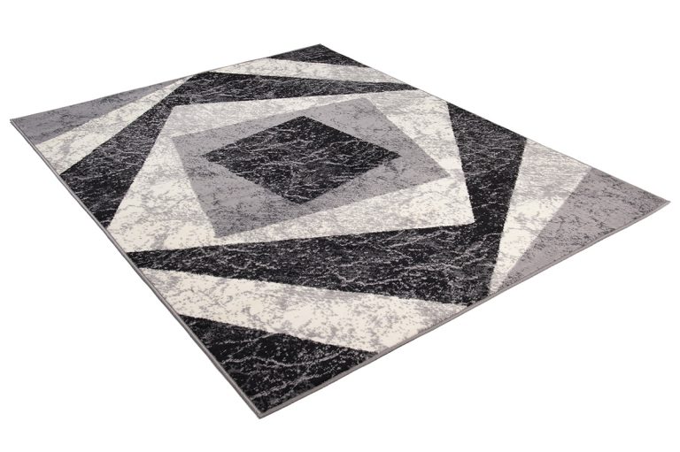 Area Rug Dream Geometric Grey Squares