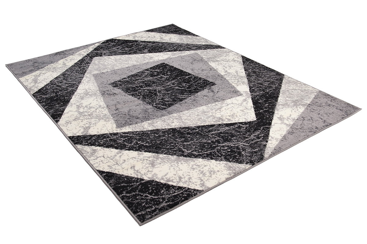 Area Rug Dream Geometric Grey Squares