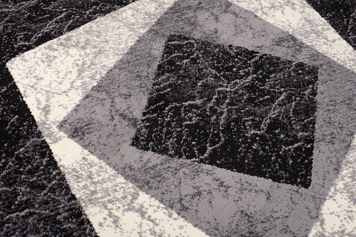 Area Rug Dream Geometric Grey Squares