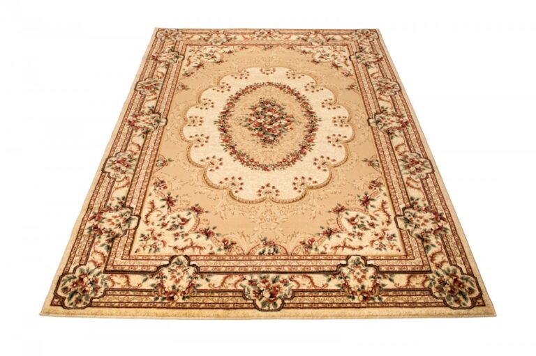 Area Rug Yesemek Short Pile Traditional Classic Decorative Cream