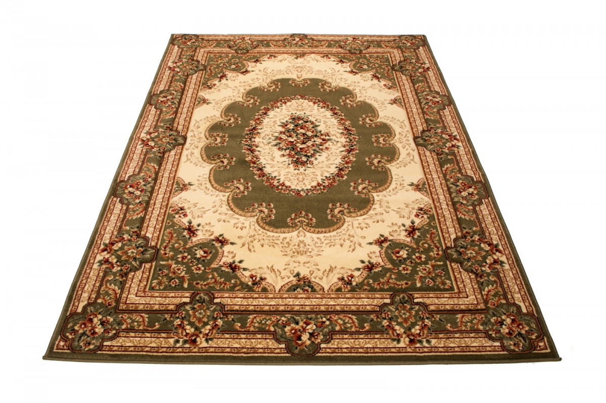 Area Rug Yesemek Short Pile Traditional Classic Decorative Green