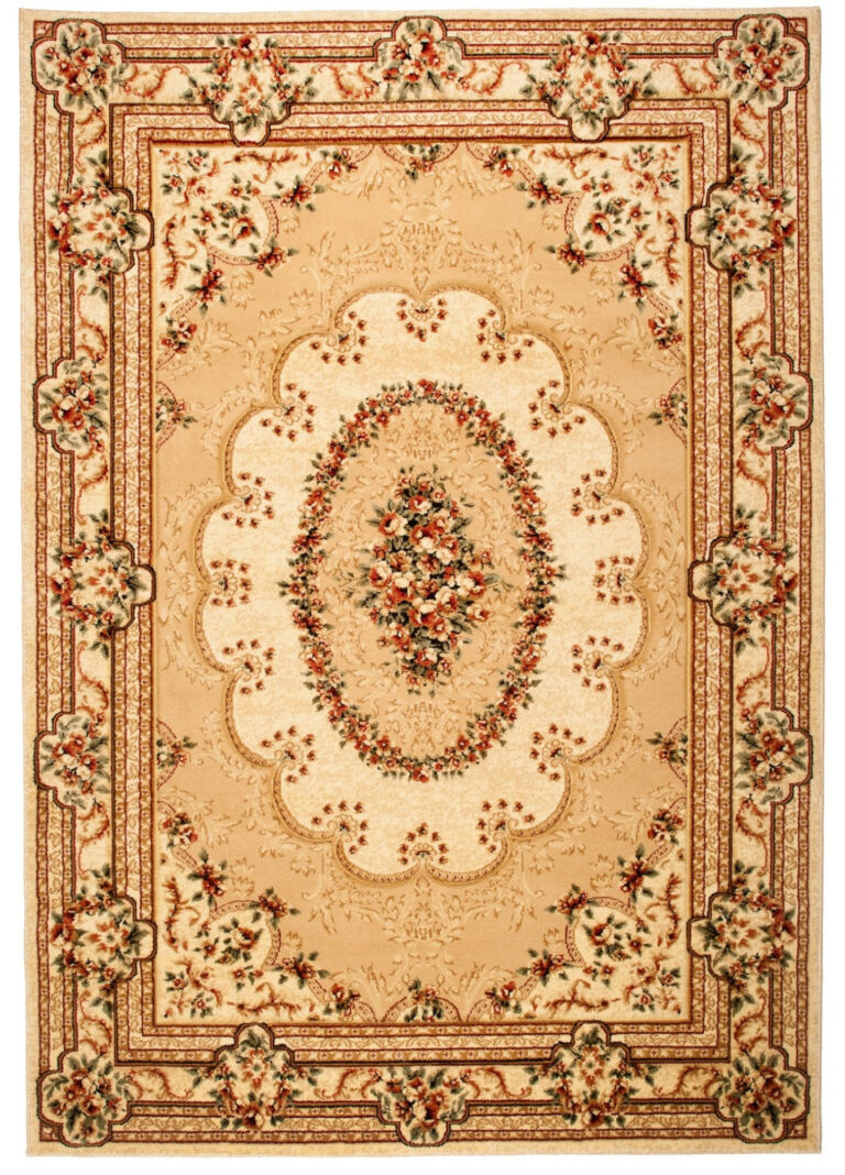 Area Rug Yesemek Short Pile Traditional Classic Decorative Cream