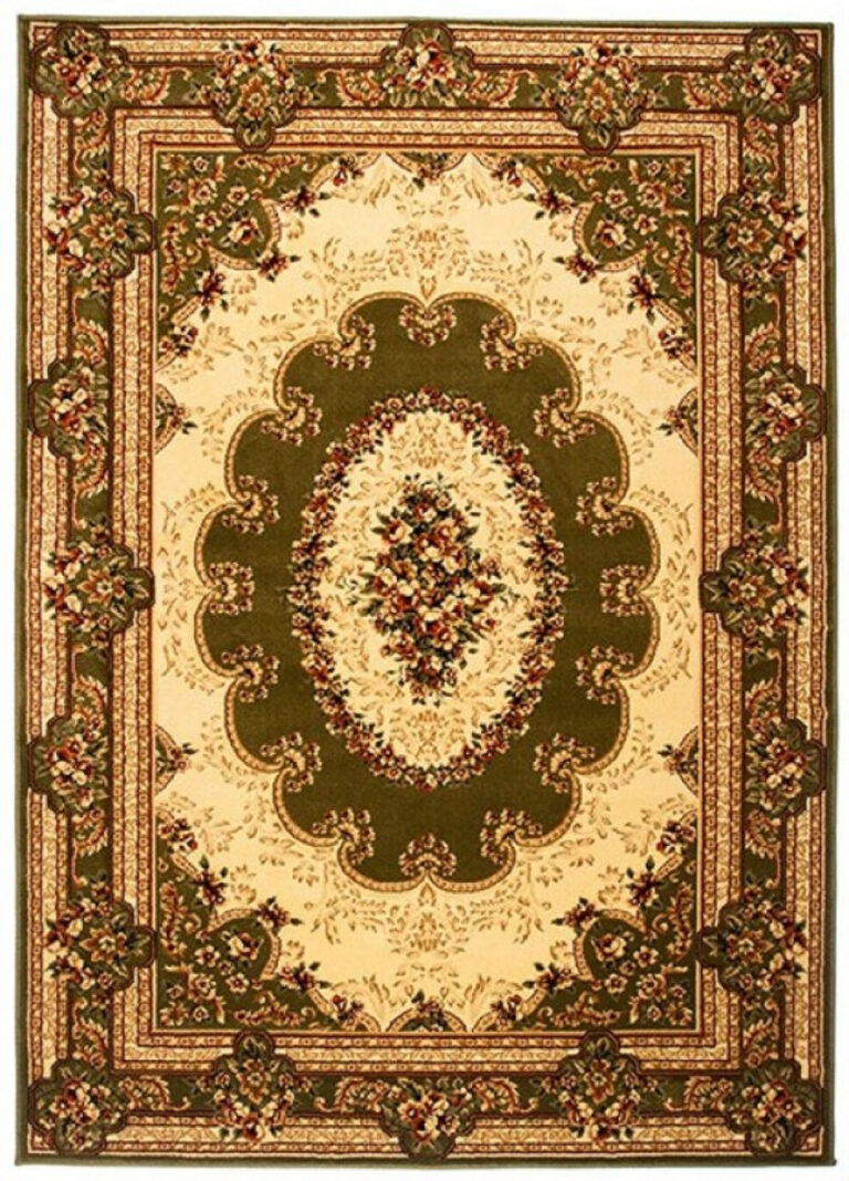 Area Rug Yesemek Short Pile Traditional Classic Decorative Green