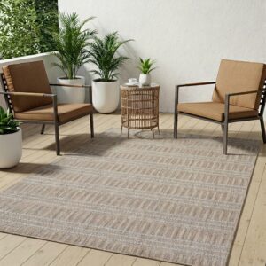 Area Rug Melissa Brown Lines Indoor Outdoor
