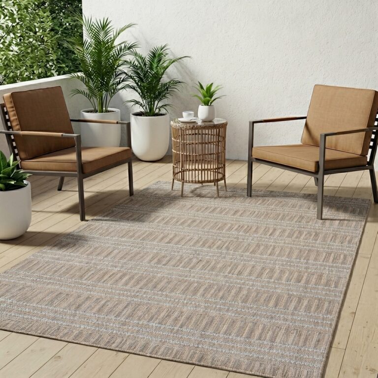 Area Rug Melissa Brown Lines Indoor Outdoor