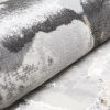 Area Rug Golden Grey Cream Abstract
