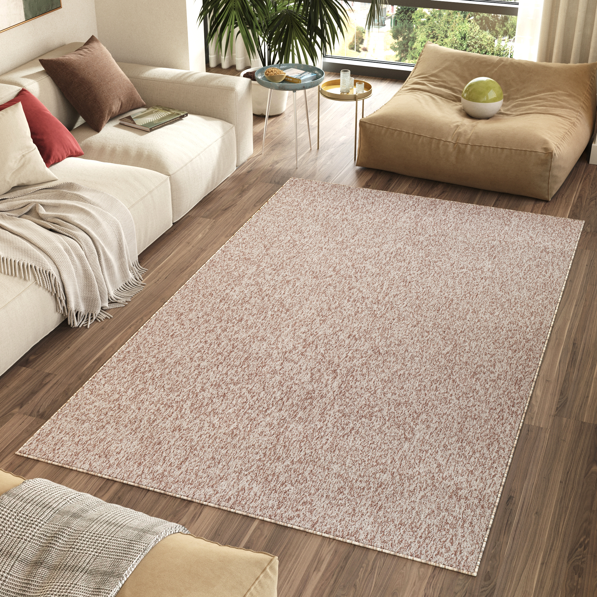 Area Rug Nizza Beige Modern Anti-Slip