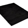 Area Rug Evra Shaggy Dark Plain Black