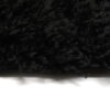 Area Rug Evra Shaggy Dark Plain Black
