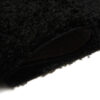 Area Rug Evra Shaggy Dark Plain Black