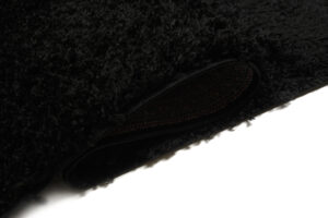 Area Rug Evra Shaggy Dark Plain Black