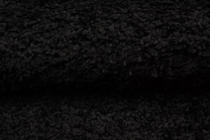 Area Rug Evra Shaggy Dark Plain Black