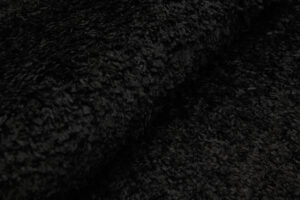 Area Rug Evra Shaggy Dark Plain Black
