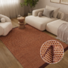 Wool Area Rug Loni Dark Brown