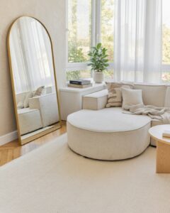 Wool Area Rug Loni White