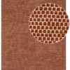 Wool Area Rug Loni Dark Brown
