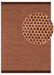 Wool Area Rug Loni Dark Brown