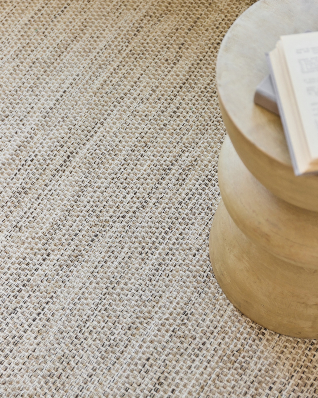 Wool Area Rug Loni Light Brown