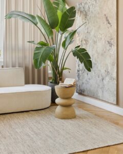 Wool Area Rug Loni Light Brown