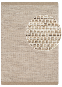 Wool Area Rug Loni Light Brown