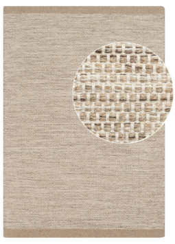 Wool Area Rug Loni Light Brown