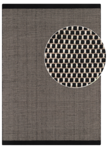 Wool Area Rug Loni Black