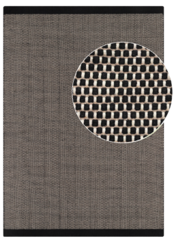 Wool Area Rug Loni Black