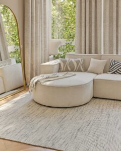 Wool Area Rug Loni Beige
