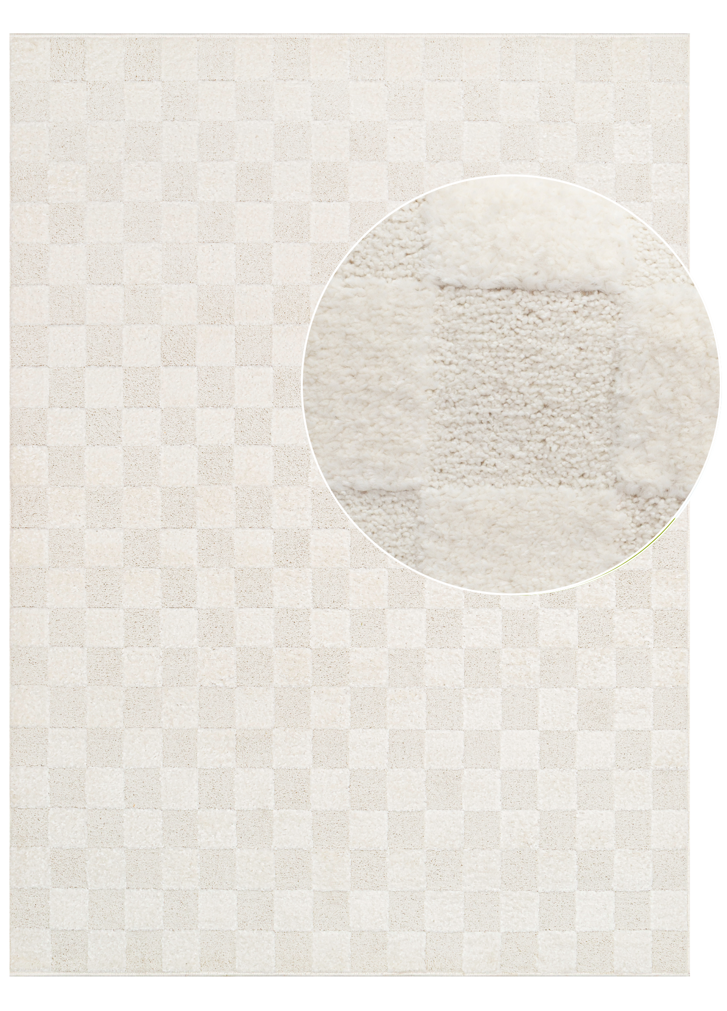 Area Rug Terra Cream Checkered