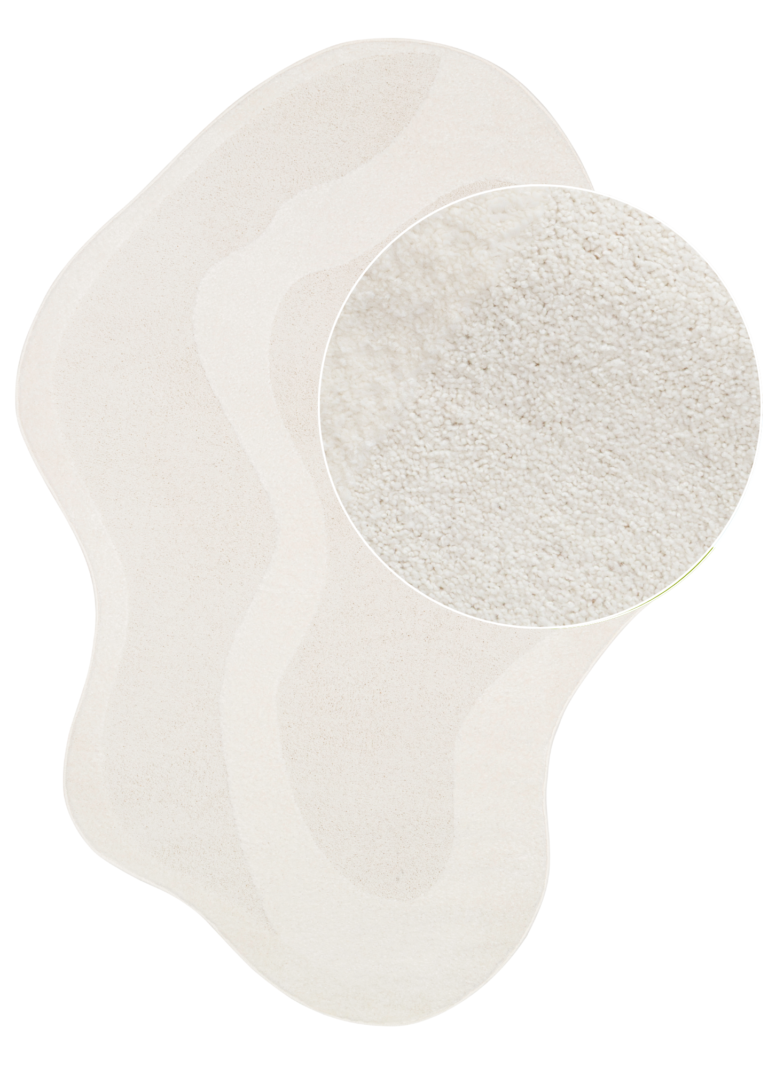 Area Rug Terra Irregular Shape Cream