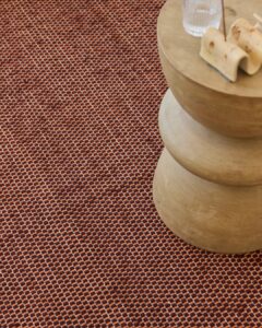 Wool Area Rug Loni Dark Brown