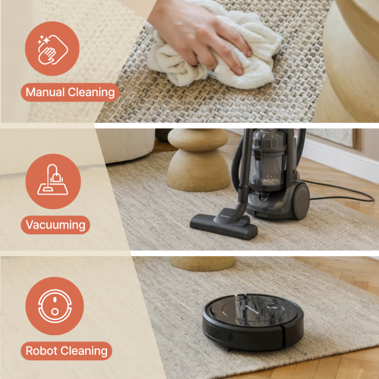 Wool Area Rug Loni Light Brown