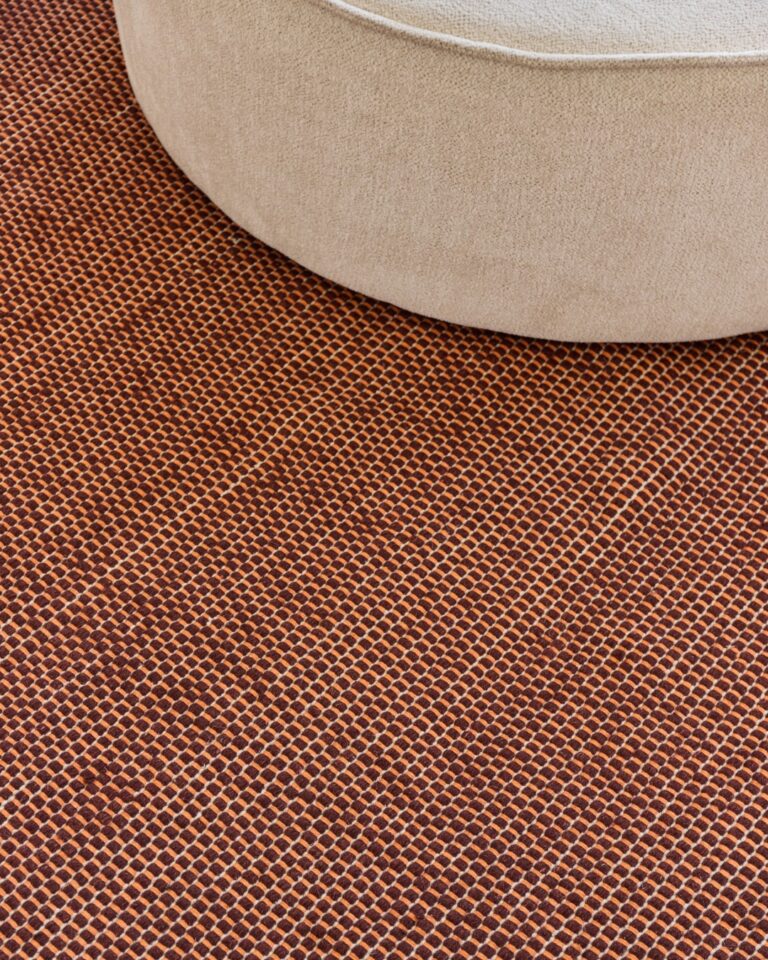 Wool Area Rug Loni Dark Brown