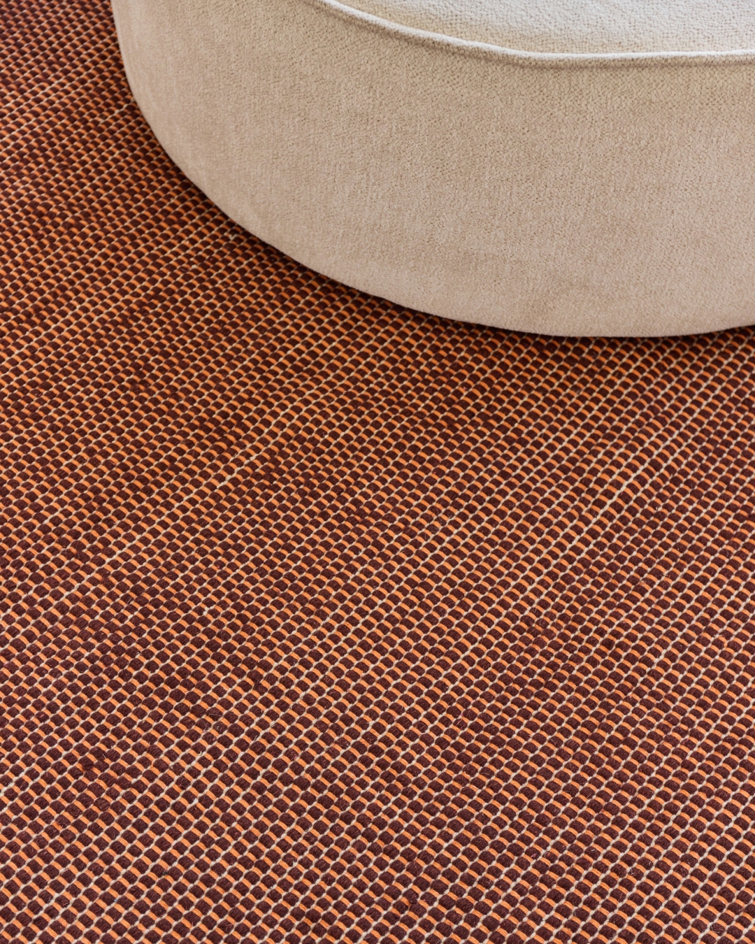 Wool Area Rug Loni Dark Brown