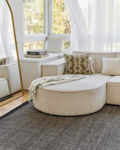 Wool Area Rug Loni Black