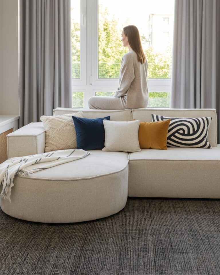 Wool Area Rug Loni Black