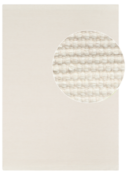 Wool Area Rug Loni White