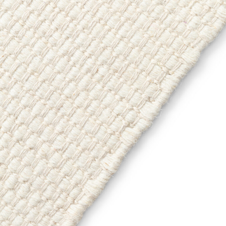 Wool Area Rug Loni White
