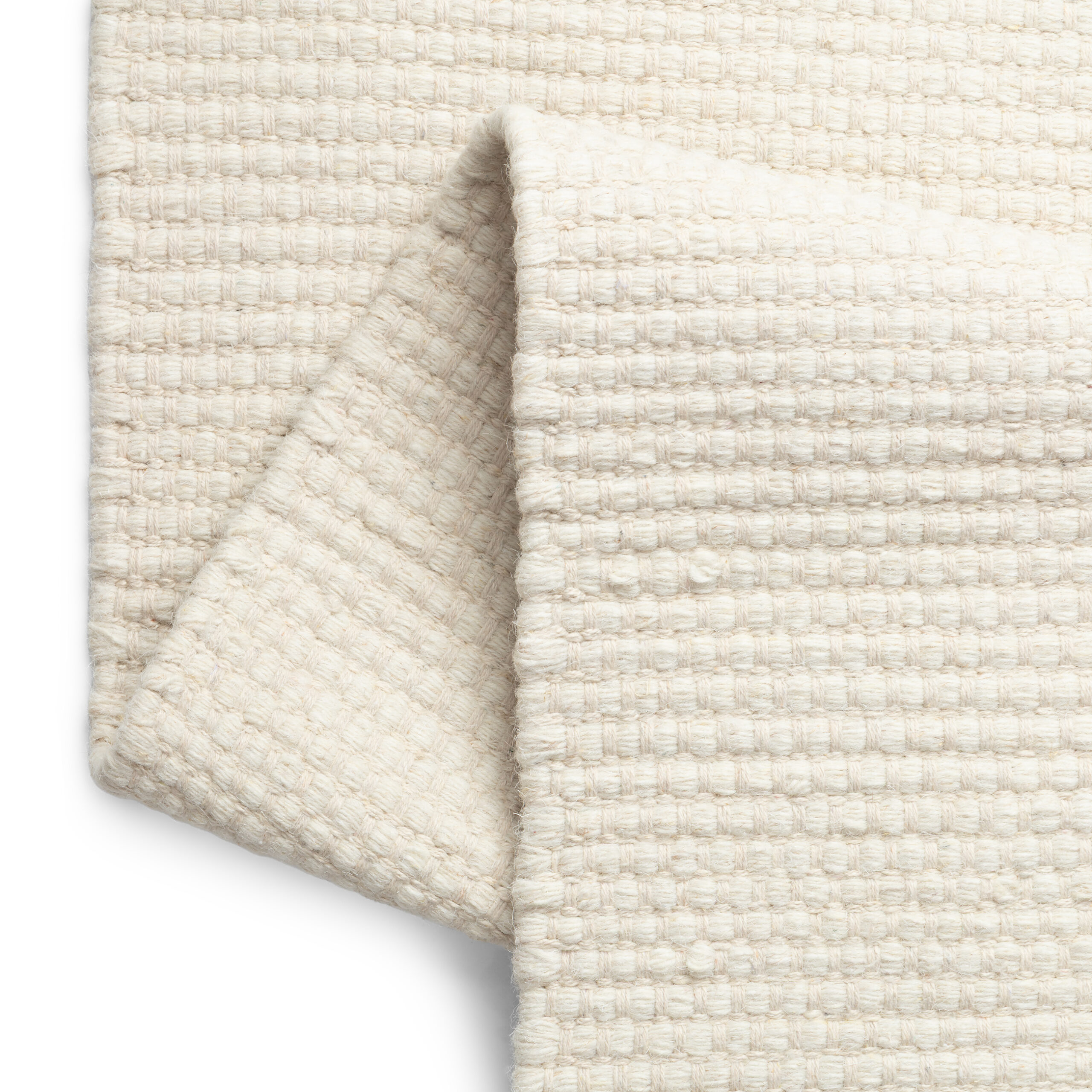 Wool Area Rug Loni White