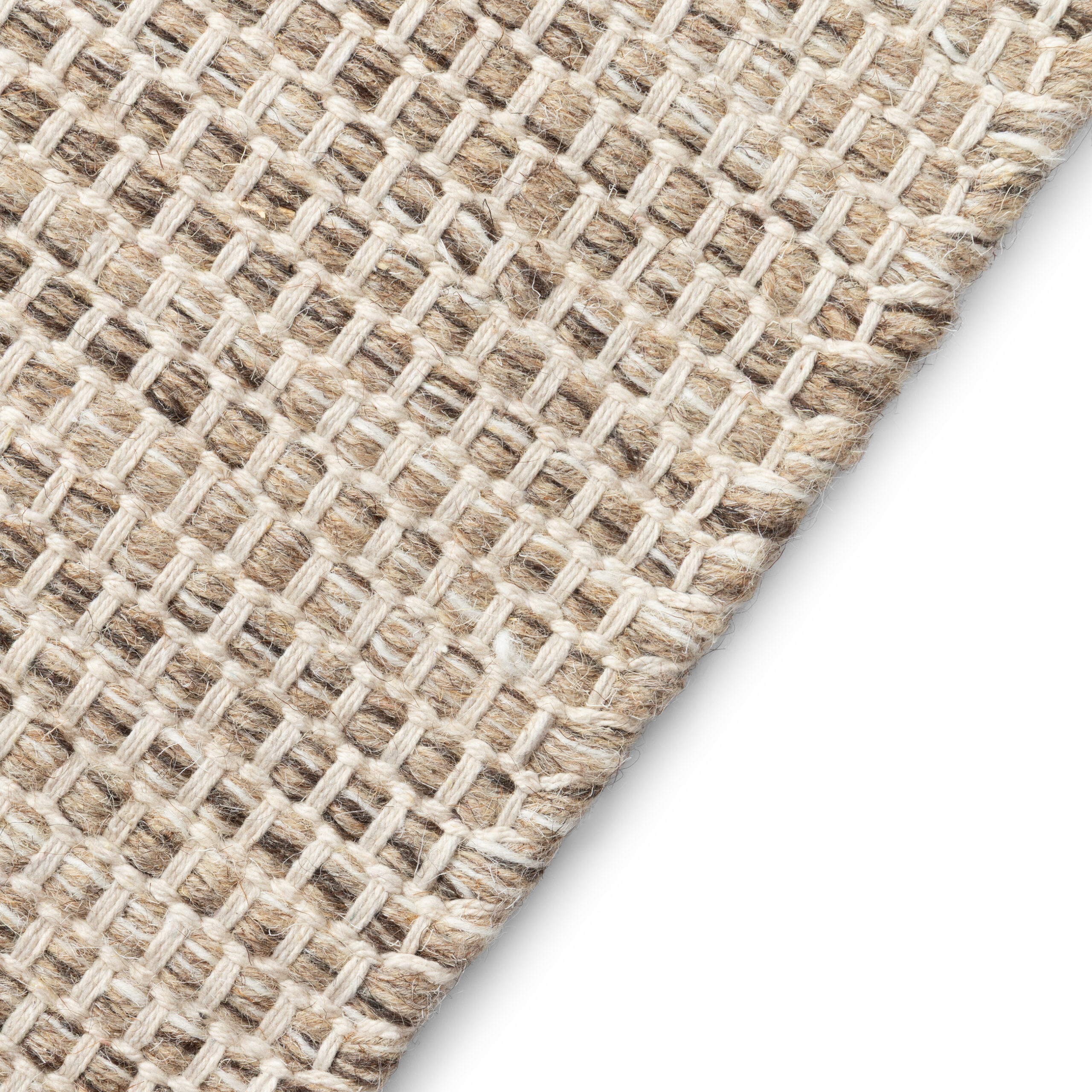 Wool Area Rug Loni Light Brown