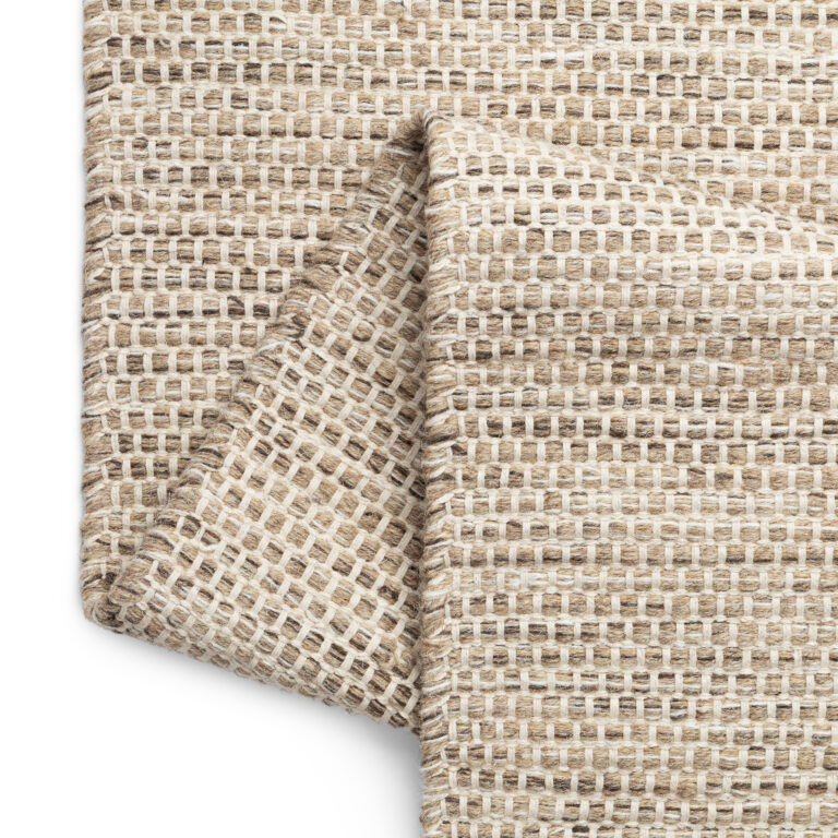 Wool Area Rug Loni Light Brown