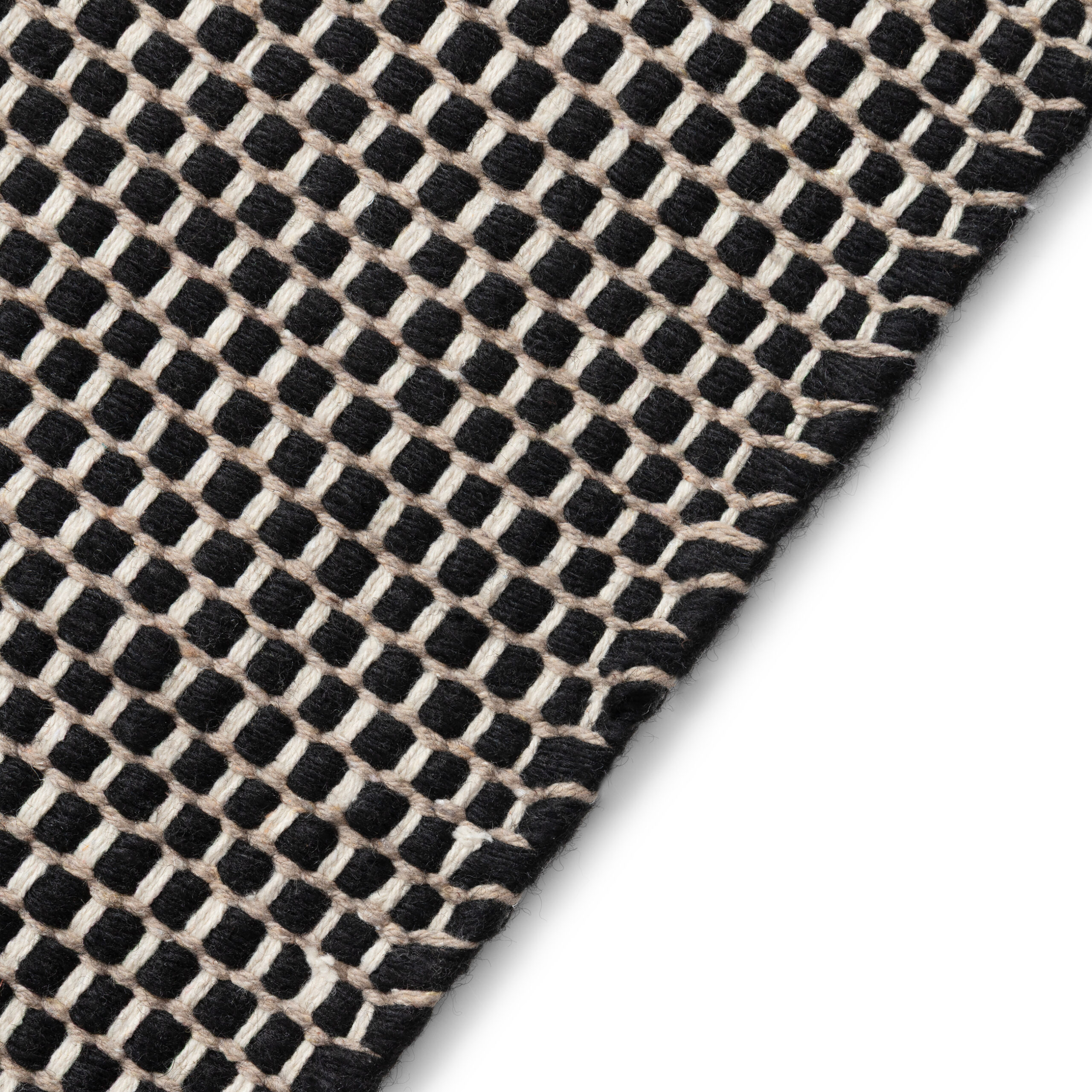 Wool Area Rug Loni Black