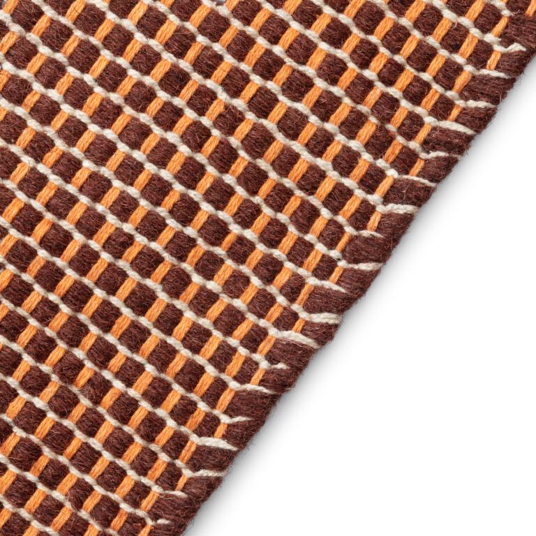 Wool Area Rug Loni Dark Brown