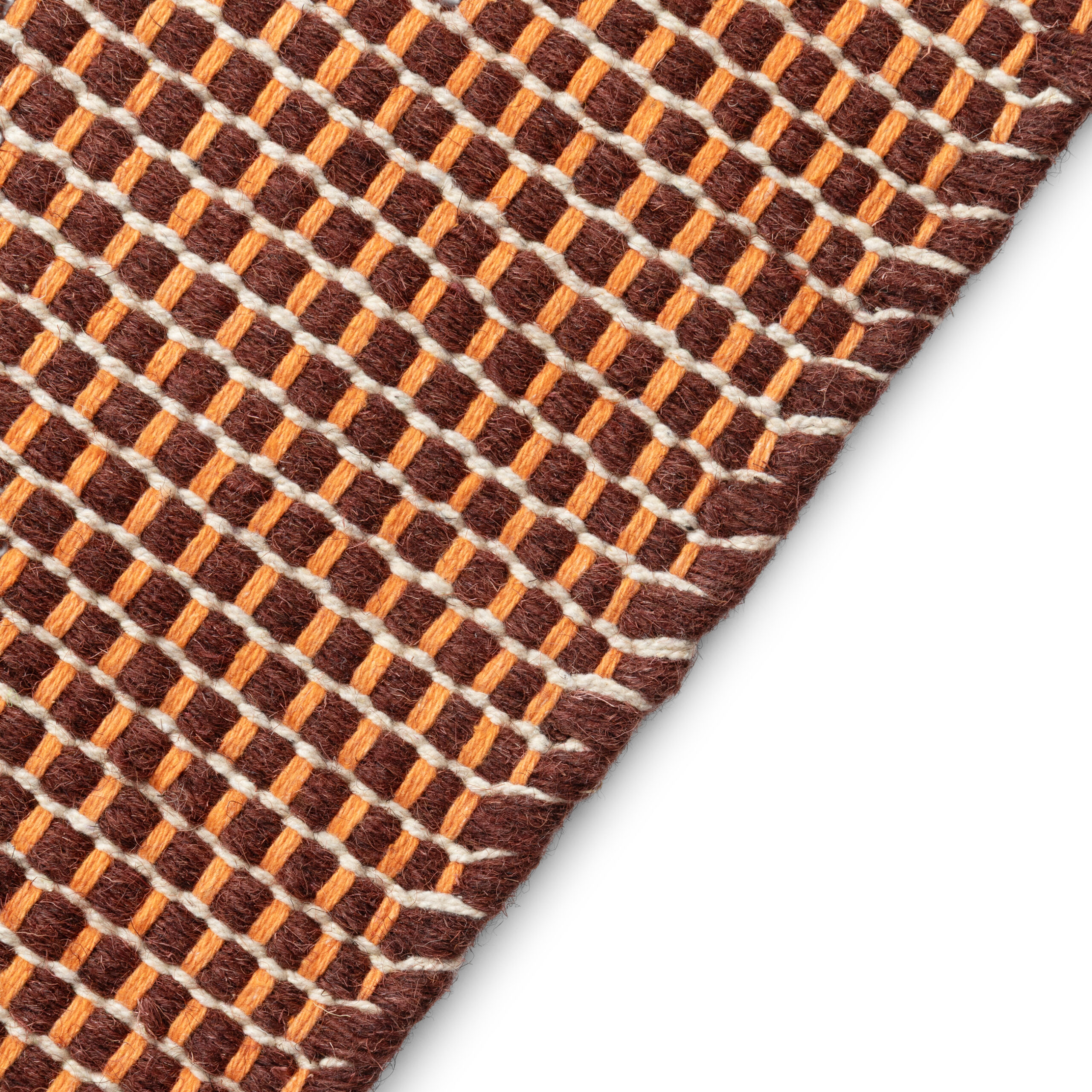 Wool Area Rug Loni Dark Brown